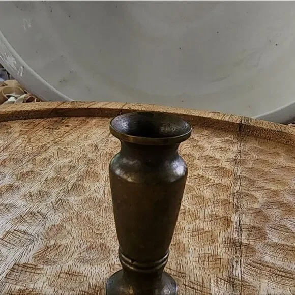 Miniature Brass Vase Vintage - Picture 6 of 8